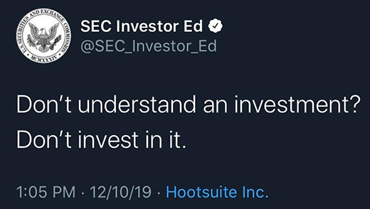 SEC Warning Tweet