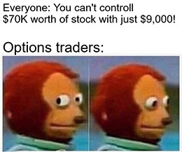 Turns out you can control $70K worth of stock with just $9,000.