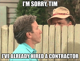 I'm sorry Tim I already hired a contractor HD/LOW meme - wall street flatlines edition