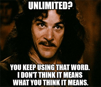 Unlimited keep using word don't think it means VZ meme