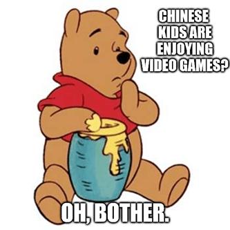 Chinese kids enjoying video games oh bother Tencent meme