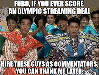 Fubo Olympic streaming Peacock meme