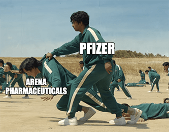 Pfizer Arena Pharmaceuticals Squid Game meme