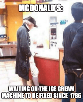 Waiting on ice cream machine Revolutionary guy meme