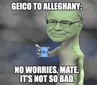 Geico to Alleghany Buffett buyout meme