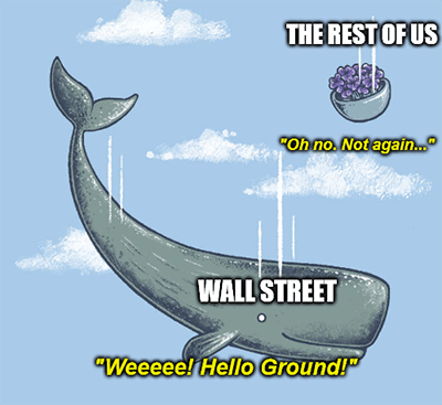 Wall Street whale falling hello ground meme