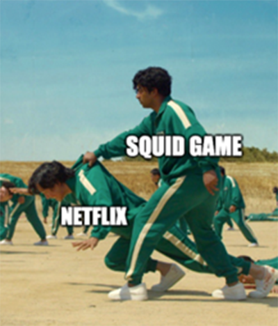 Netflix carried by squid games meme