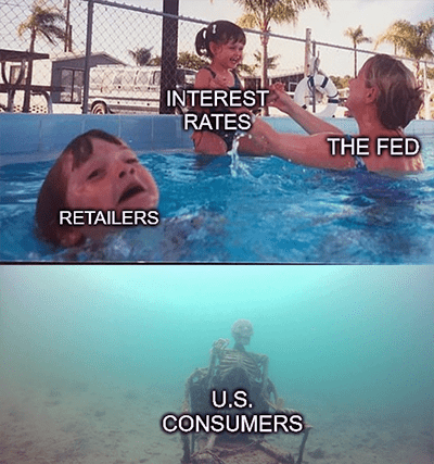 Drowning consumers, interest rates & the fed meme